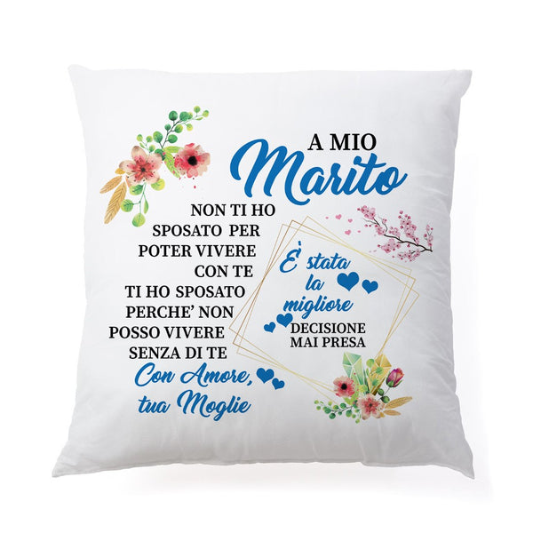 Cuscino  Love Story  personalizzato per San Valentino.